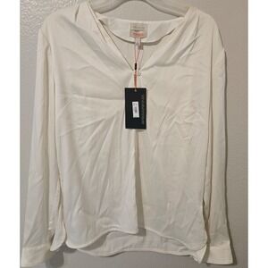 The Limited Scandal Collection Long Sleeve  Blouse Size Large Cream Color NWT